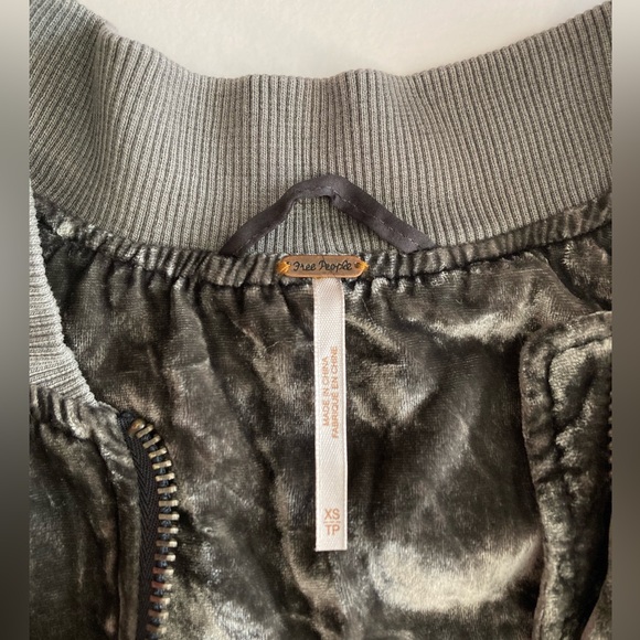 Free People | Women’s Ruched Velvet Bomber Jacket - Picture 7 of 8